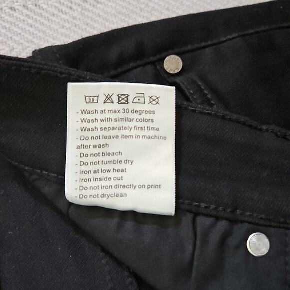 Serenede Cybercloud Men's Black Cargo Jeans Slim Fit Pants - Size 42 Denincore - Picture 11 of 15